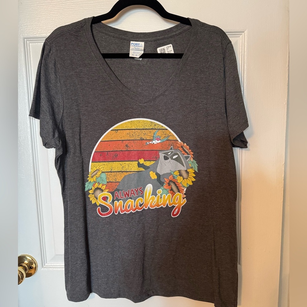 Disney Pocahontas Meeko Always Snacking tshirt